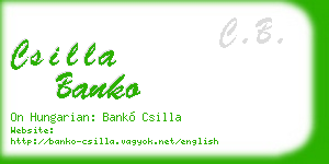csilla banko business card