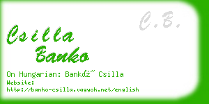 csilla banko business card